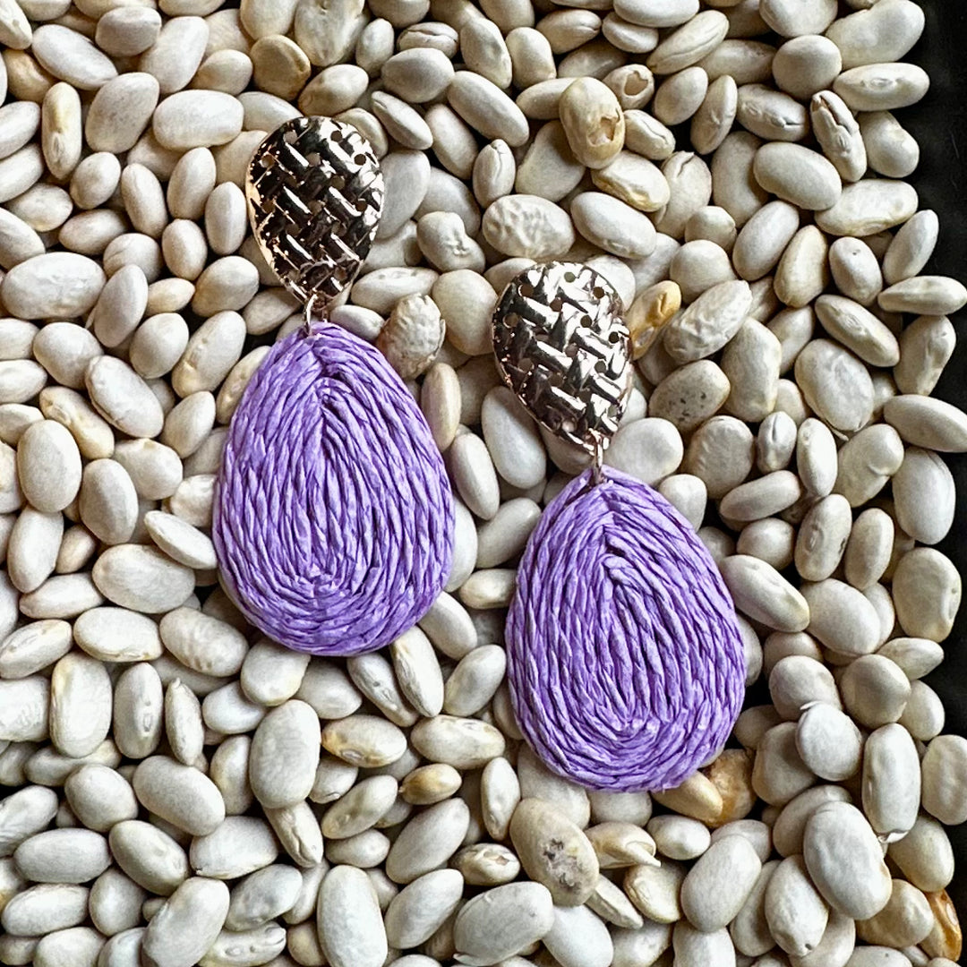Bali Earrings -Lavender/Gold