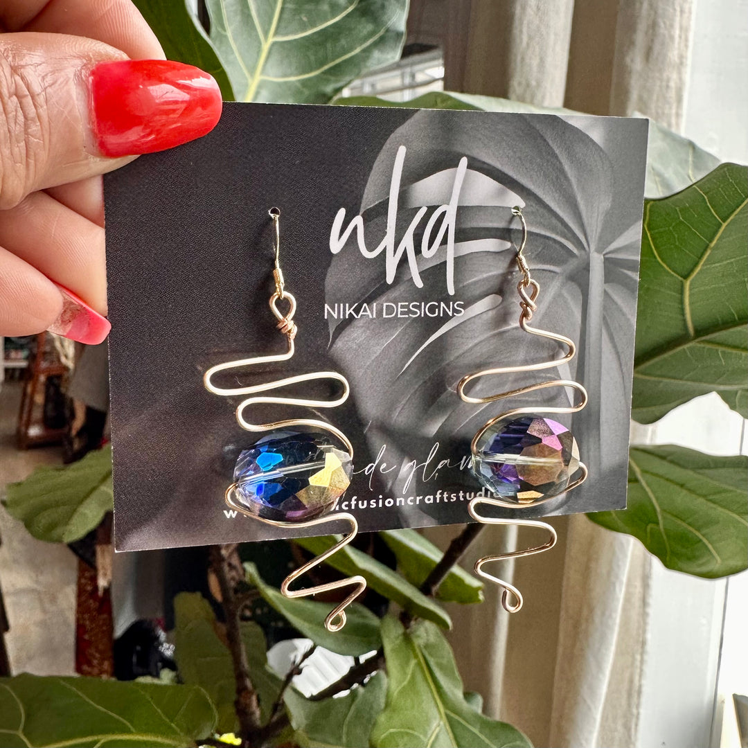 Gold + Crystal Earrings