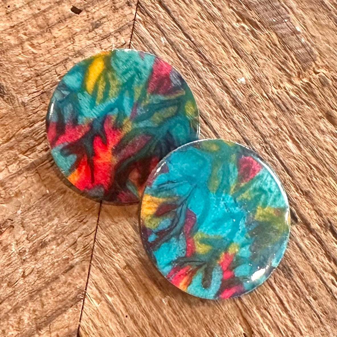 Marley Teal, Red, Yellow Artistic Fusion Craft Studio