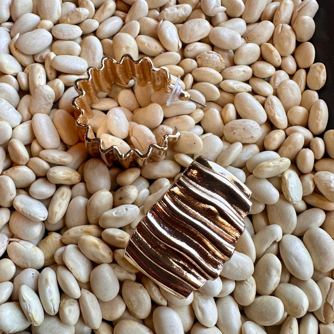 "Crinkles" Hoop Earrings