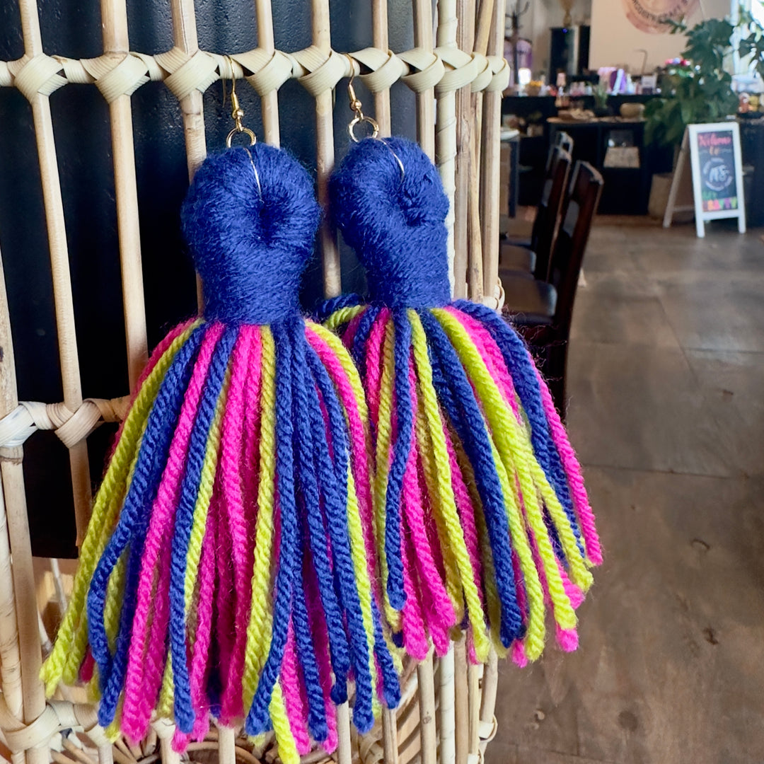 'Kali' - Multi Yarn Earrings