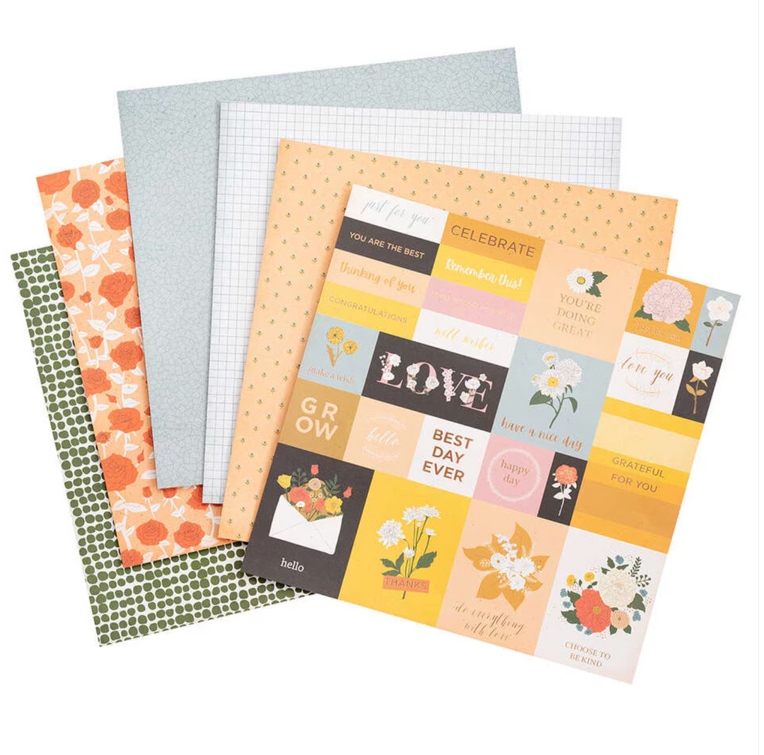 Park Lane 12"x12" Cardstock Pack "Floral Spice"