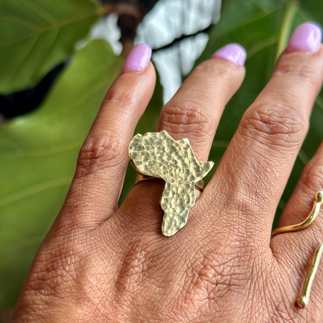 Brass Statement Ring - Africa
