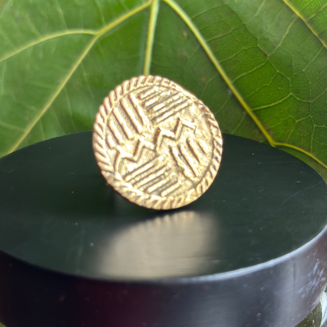 Brass Statement Ring - Tribal