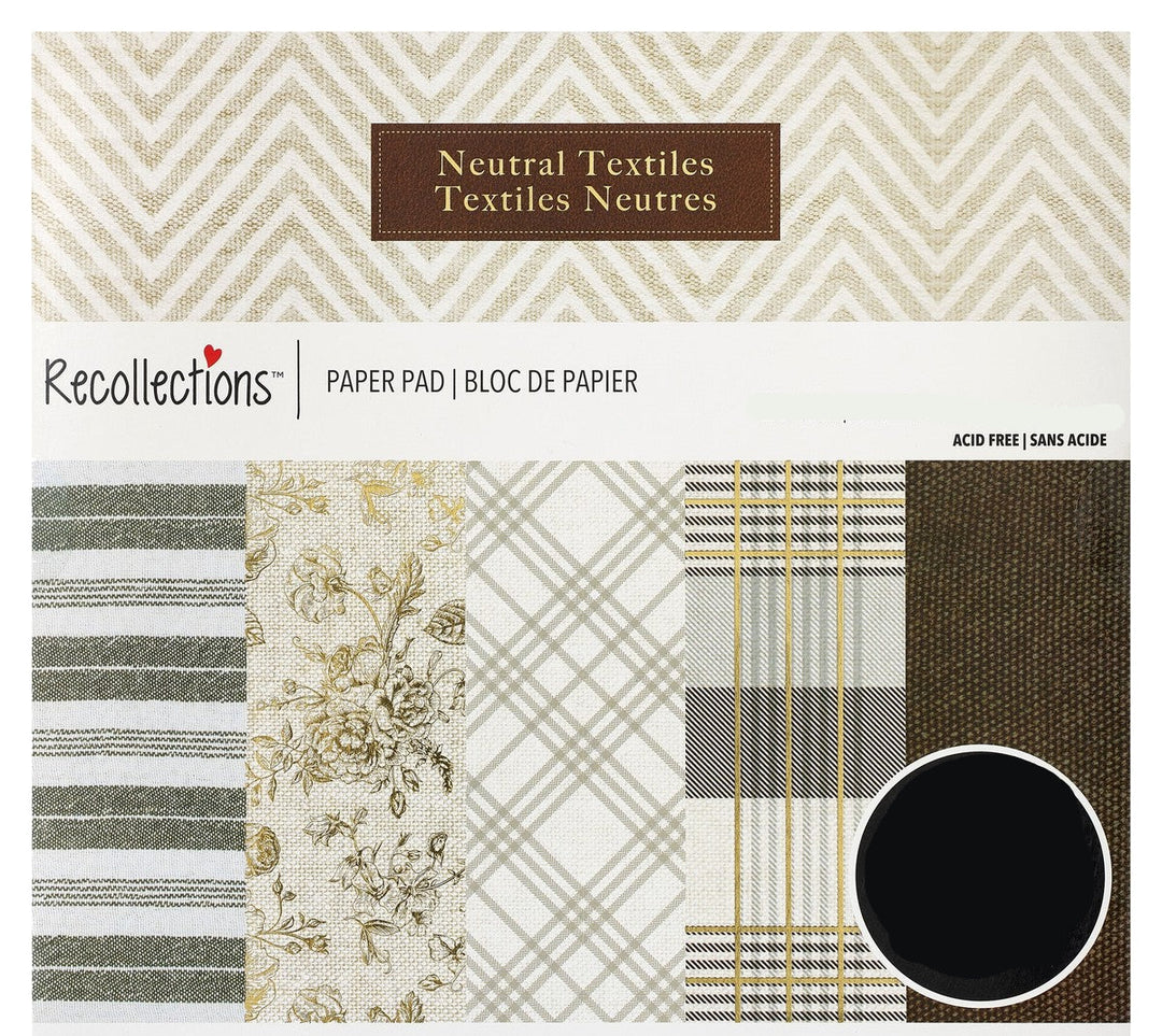 Recollections 12"x12" Cardstock Pack "Neutral Textiles"
