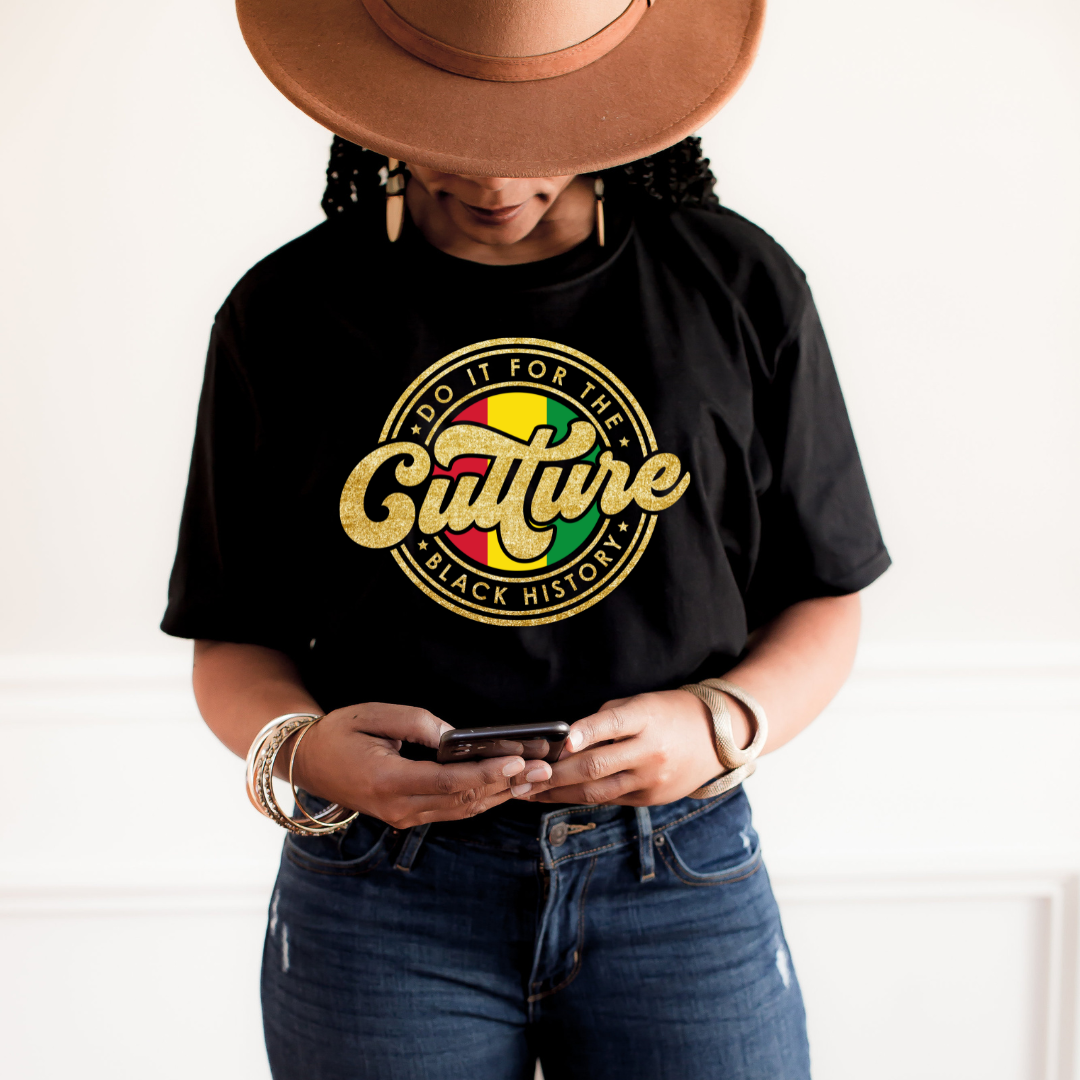 Do It For the Culture T-Shirt - Black & Gold