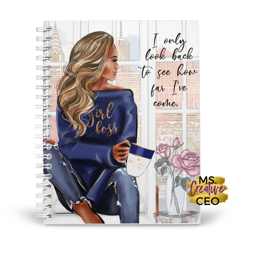'I Only Look Back...' Spiral Bound Lined Notebook