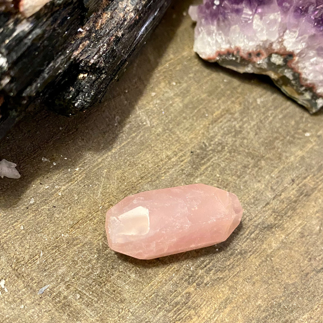 Rose Quartz Focal - Rice Shape