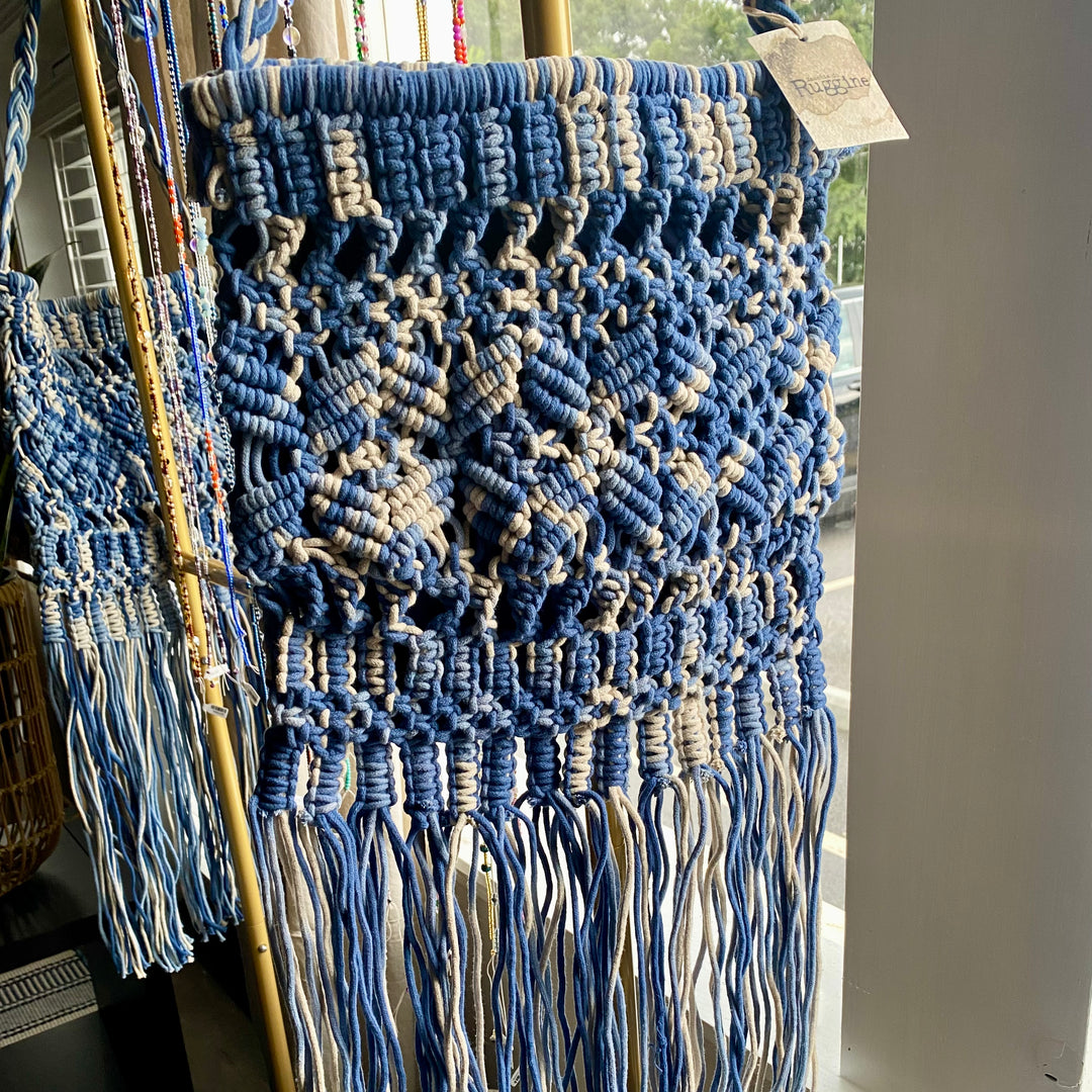 Macrame/Fringe Crossbody Bag