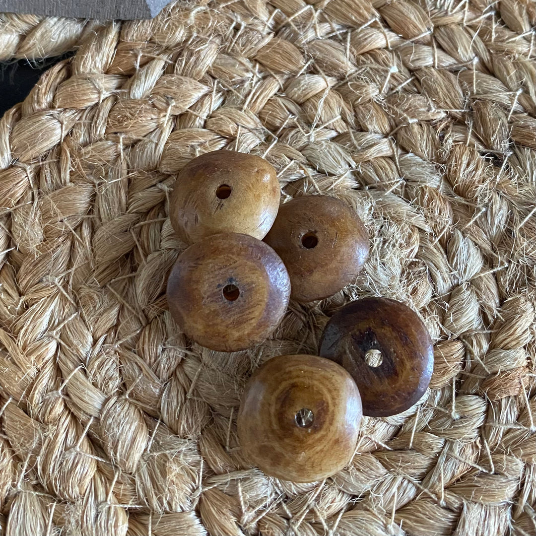 Caramel Disc Bone Bead -LOOSE BEADS - 19x5mm