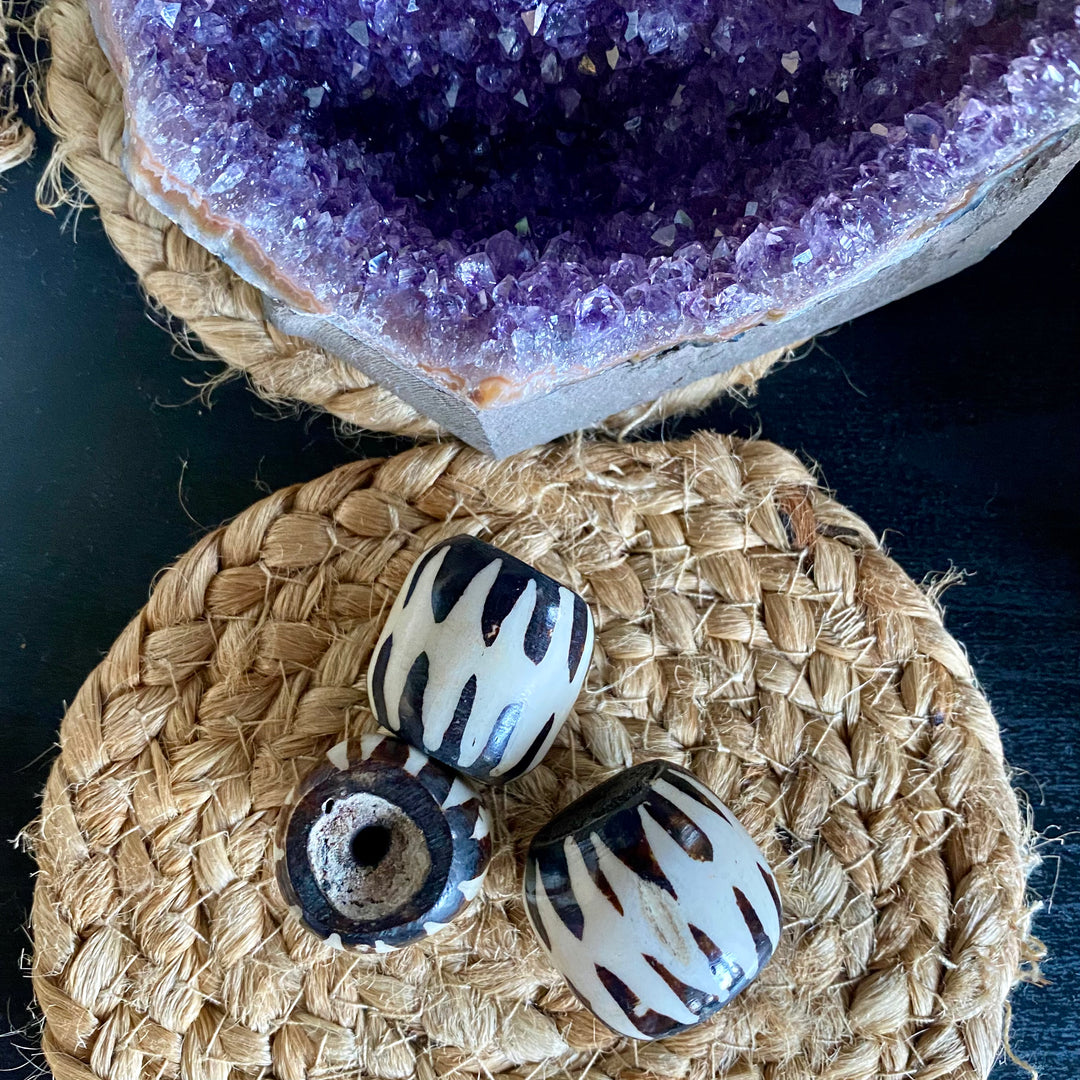 Bone and Wood Barrel - Focal Bead