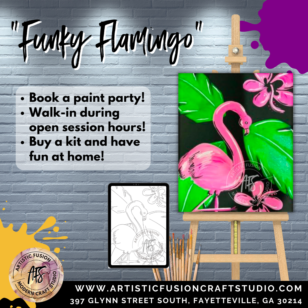 'FUNKY FLAMINGO' Paint Kit