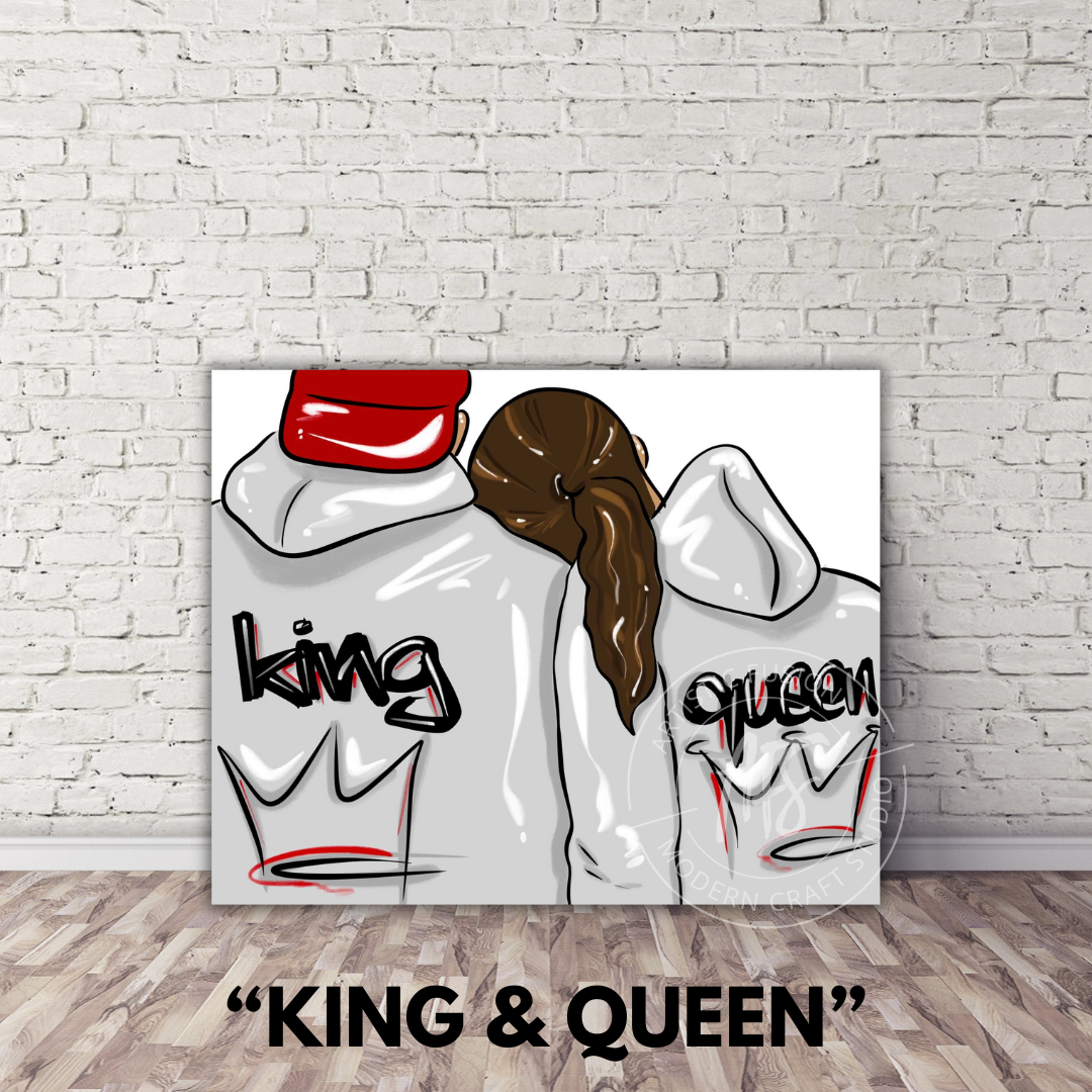 GRAB N' GO CANVAS PAINT KIT - King & Queen