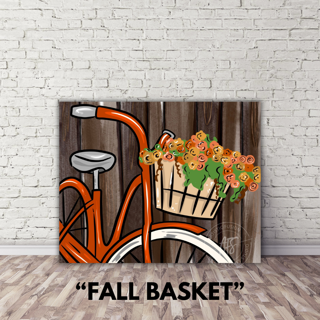 GRAB N' GO CANVAS PAINT KIT - Fall Basket