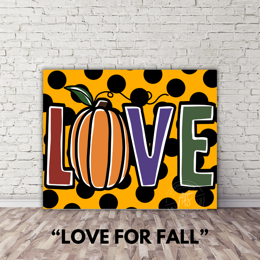 GRAB N' GO CANVAS PAINT KIT - Love For Fall