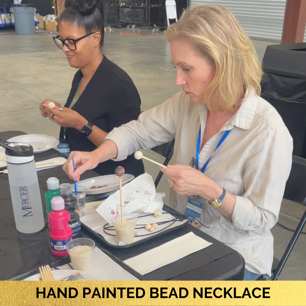 Hand painted 2025 bead necklace