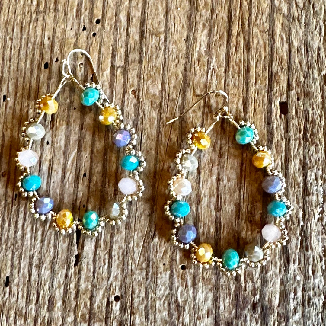 Simple & Sweet Earrings - Pastel/Gold