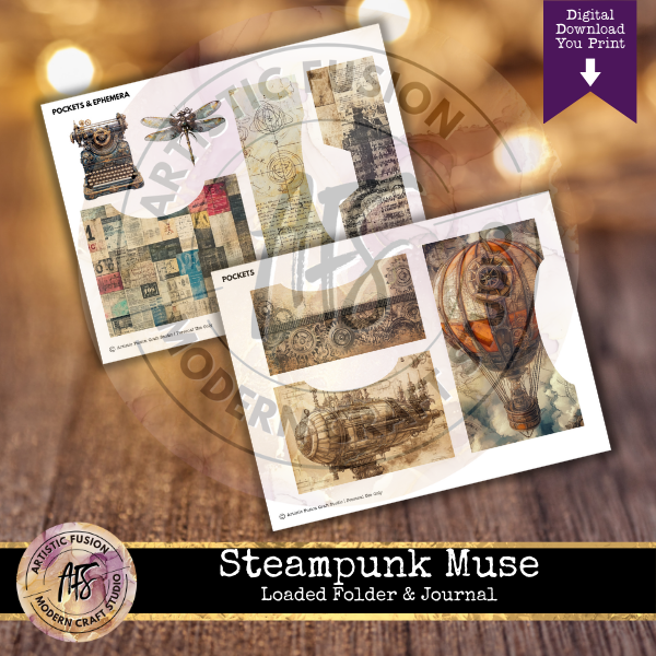 Steampunk Muse  -  Loaded Folder Printable Kit