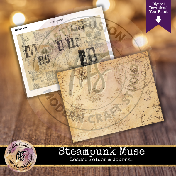 Steampunk Muse  -  Loaded Folder Printable Kit