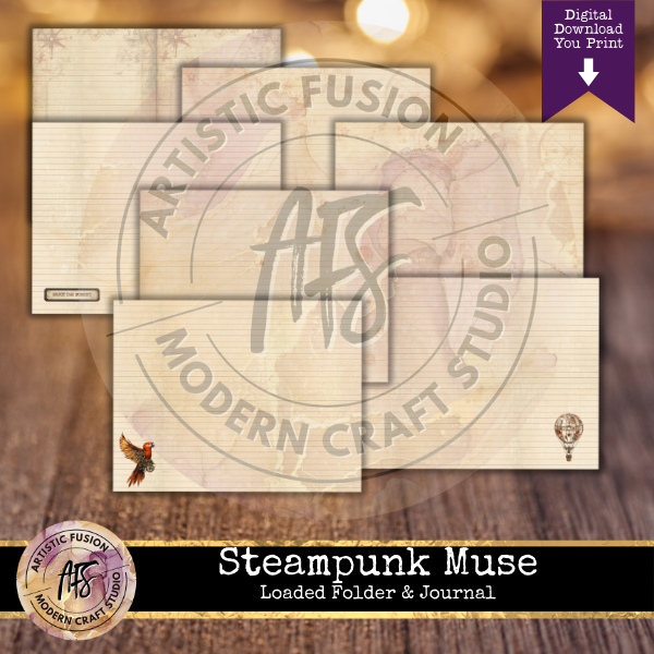 Steampunk Muse  -  Loaded Folder Printable Kit