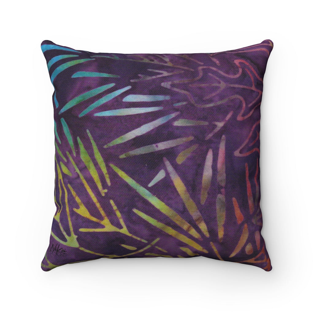 Violet Batik Spun Polyester Pillow