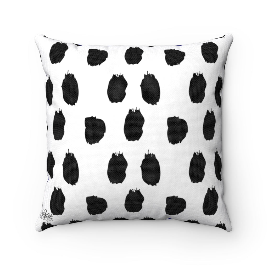 'Bow Beauty' - Royal Blue Spun Polyester Pillow