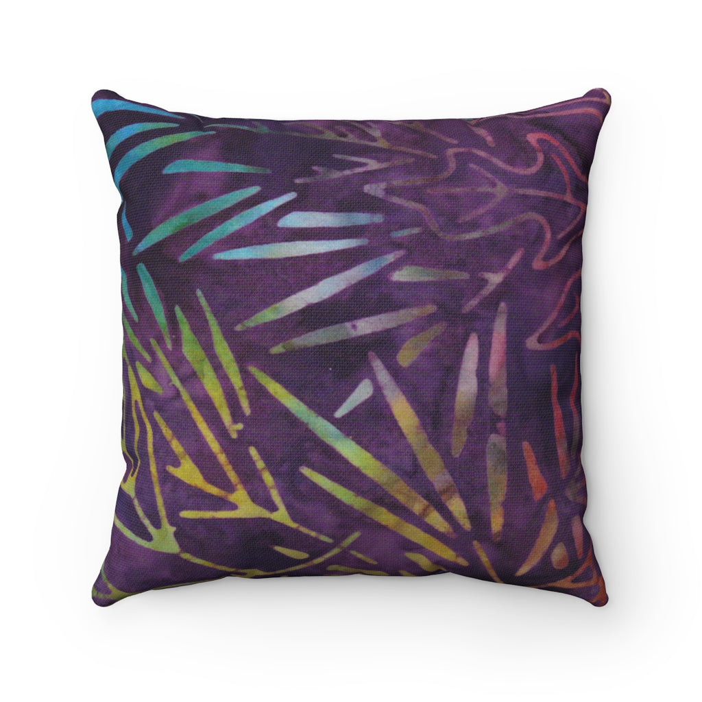 Violet Batik Spun Polyester Pillow