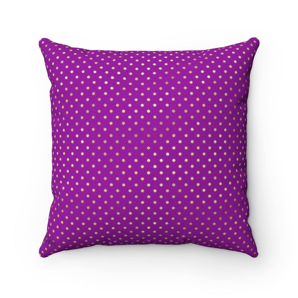 'Goal Digger' - Purple + Gold Spun Polyester Pillow