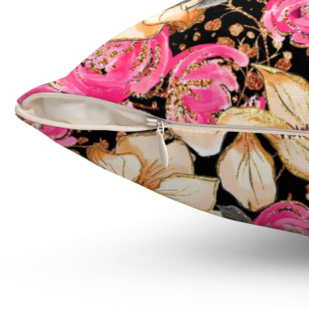 'Glam Garden' Spun Polyester Pillow