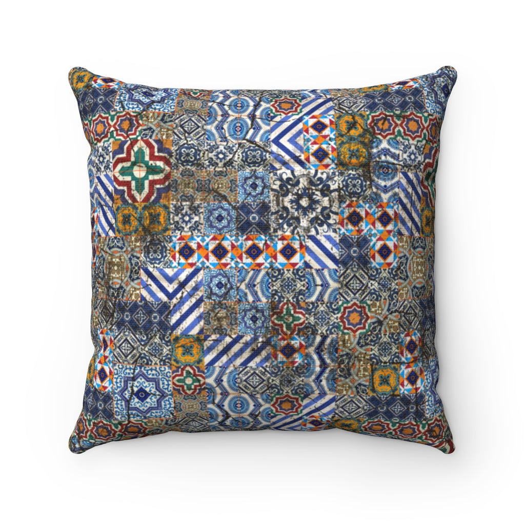 'Boho Collage' -  Spun Polyester Pillow