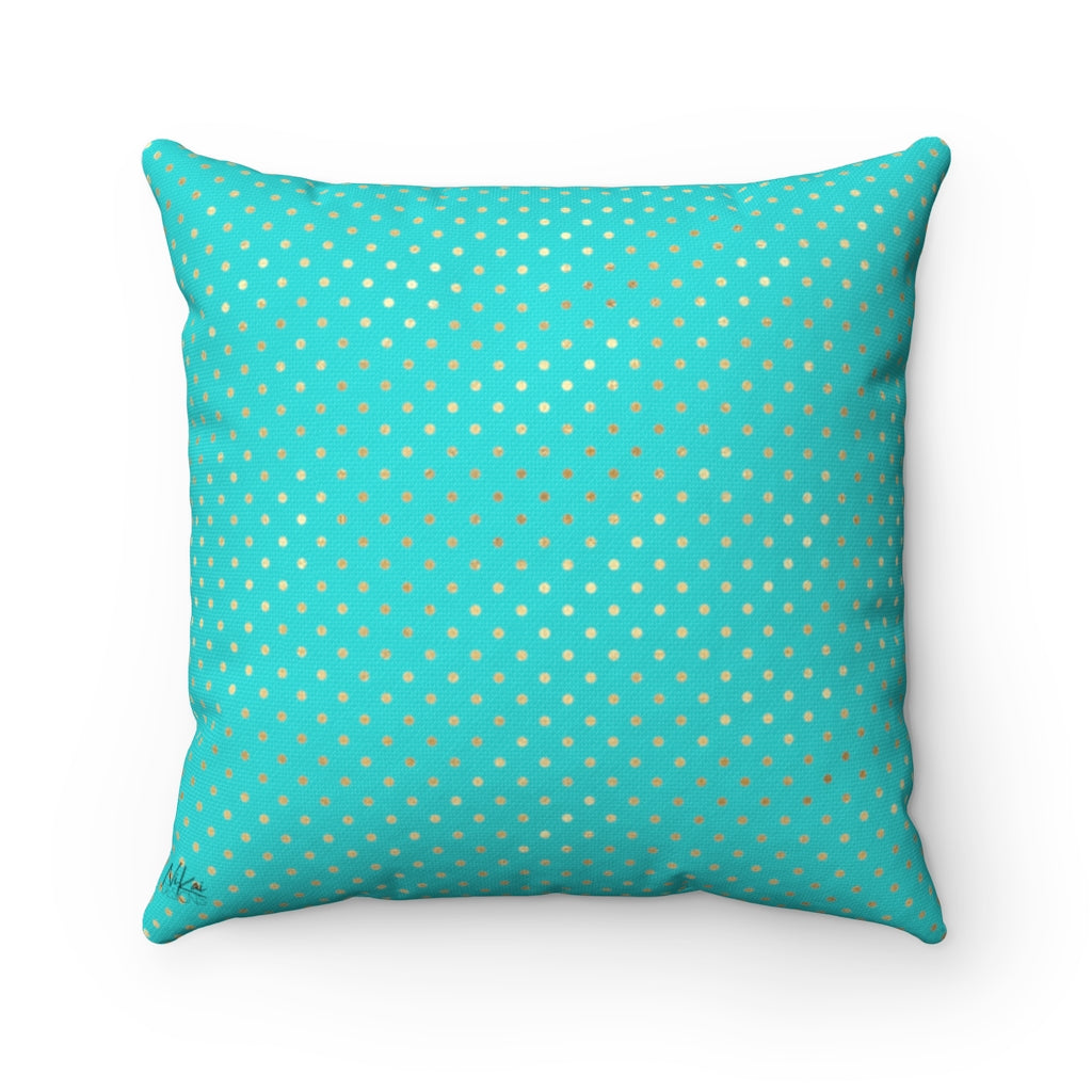 'Goal Digger' - Tiffany Blue + Gold Spun Polyester Pillow