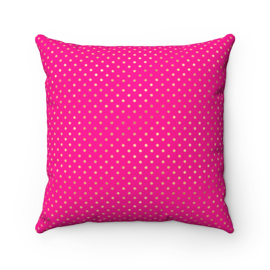 'Goal Digger'  - Haute Pink + Gold Spun Polyester Pillow
