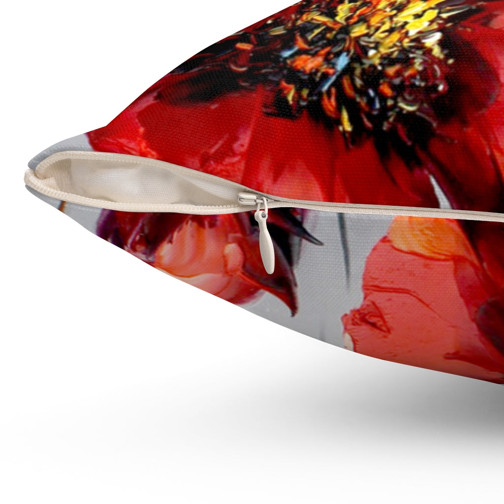 'Poppies' -  Spun Polyester Pillow