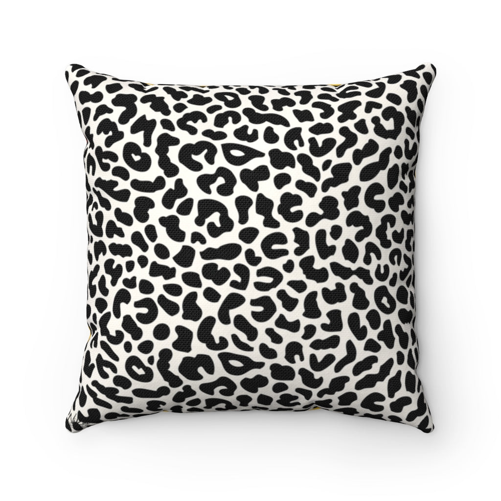'Poppy Passion' - Yellow Spun Polyester Pillow