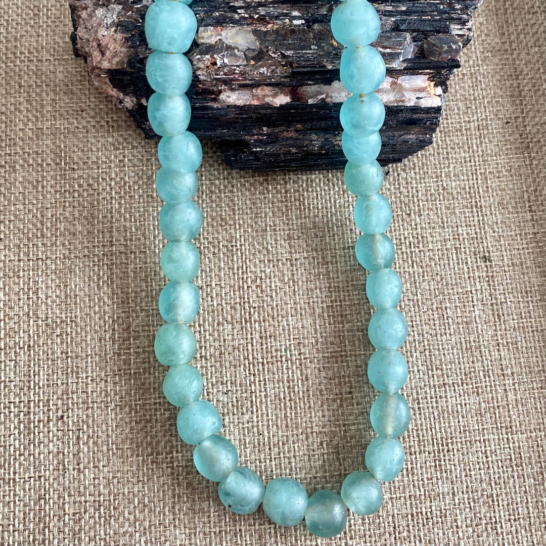 Light Turquoise African Glass -10mm